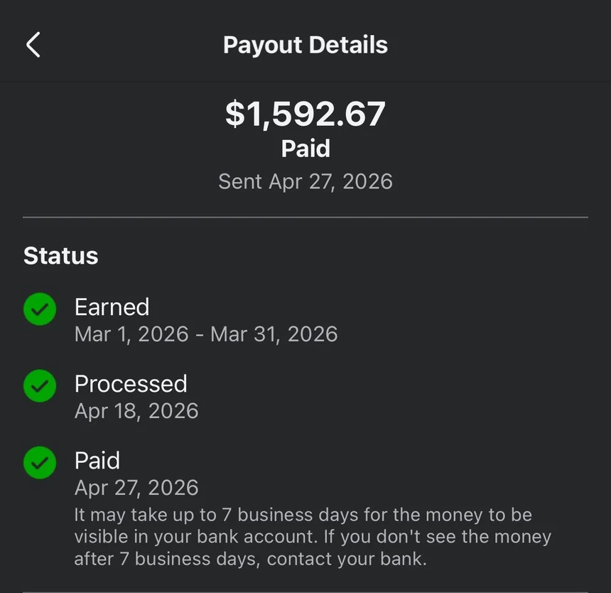 Painel do Facebook — US$ 1.592,67