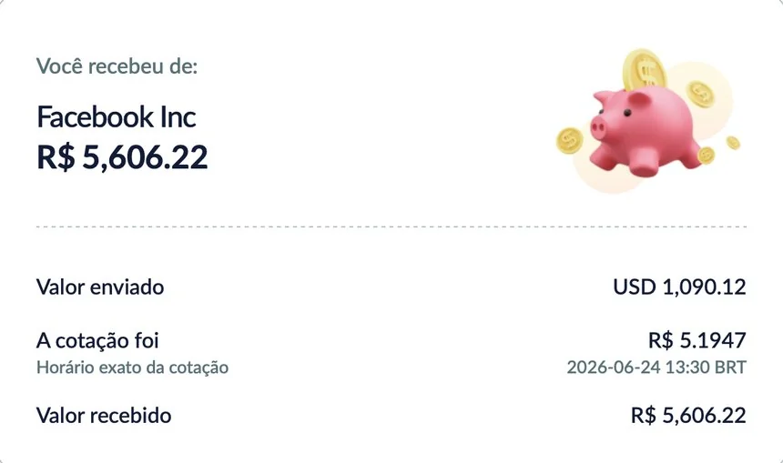 Recebido — R$ 5.606,22